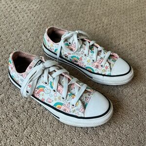Converse Kids White Pink Rainbow Castle Sneakers